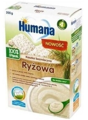 Humana 100% Organic Kaszka bezmleczna ryżowa 200 g