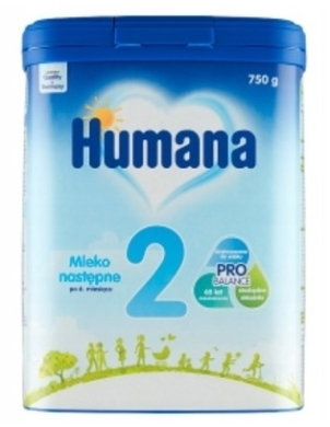 Humana 2 Mleko następne po 6 miesiącu HMO 750 g