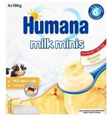 Humana Deserek jogurtowy o smaku bananowym 400 g (4x100g)
