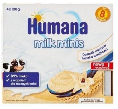 Humana Deserek mleczny kaszka waniliowa 400 g (4 x 100 g)