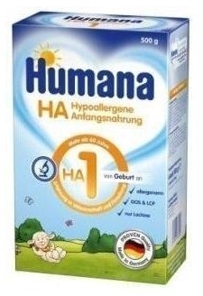 Humana HA 1 Hipoalergiczne Mleko Początkowe 500 g