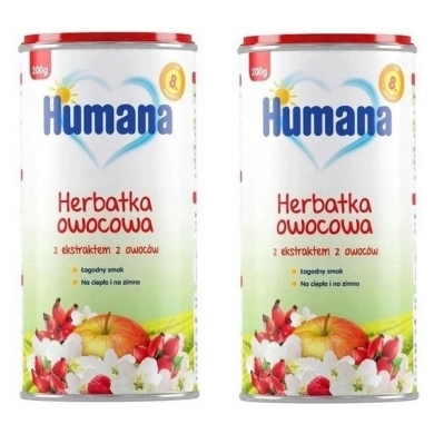 Humana Herbatka Owocowa po 8 m-cu 200 g Wielopak x2