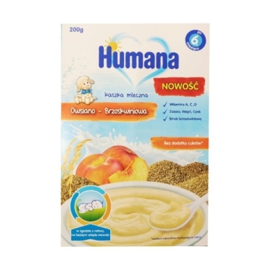 Humana Kaszka mleczna owsiano-brzoskwiniowa 200 g