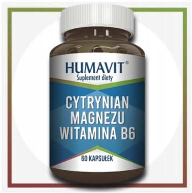 Humavit Cytrynian Mg plus Witamina B6 60 kapsułek
