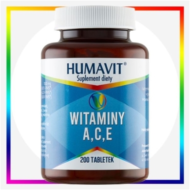 Humavit V drożdże piwne z witaminami A, C, E 200 tabletek
