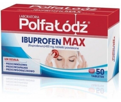 IBUPROFEN MAX Polfa Łódź 50 tabletek