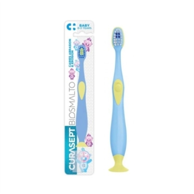 INDENT CURASEPT BIOSMALTO BABY 0-3 Szczoteczka niebieska 1 sztuka