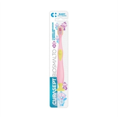 INDENT CURASEPT BIOSMALTO BABY 0-3 Szczoteczka różowa 1 sztuka
