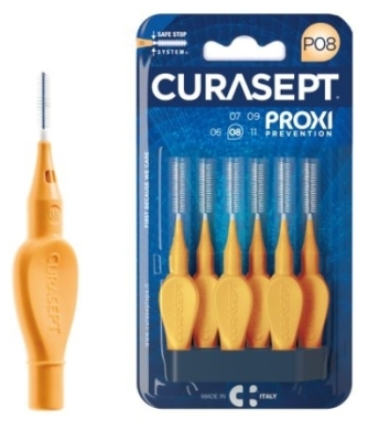 INDENT CURASEPT PROXI P08 Szczoteczki międzyzębowe jasno pomarańczowe 6 sztuk