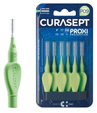 INDENT CURASEPT PROXI P09 Szczoteczki międzyzębowe jasno zielone 5 sztuk