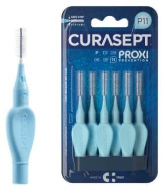 INDENT CURASEPT PROXI P11 Szczoteczki międzyzębowe jasno niebieskie 6 sztuk