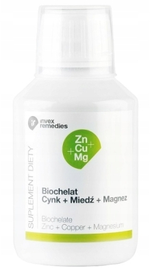 INVEX BIOCHELAT ZN-CU-MG (cynk, miedź, magnez) 150 ML