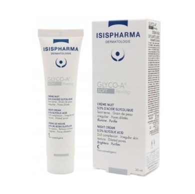 ISISPHARMA GLYCO A Delikatny Peeling Krem na noc z 5,5% kwasem glikolowym 30 ml