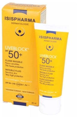 ISISPHARMA UVEBLOCK Fluid z filtrem UVA/UVB bezbarwny SPF 50+ 40ml
