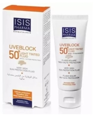 ISISPHARMA UVEBLOCK Fluid z filtrem UVA/UVB delikatnie koloryzujący SPF 50+ 40 ml