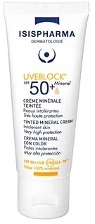 ISISPHARMA UVEBLOCK SPF 50+ Krem mineralny koloryzujący 40 ml