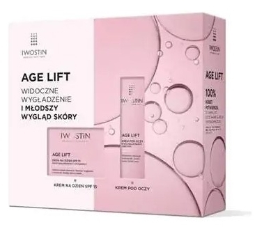 IWOSTIN AGE LIFT Zestaw Krem na dzień skóra normalna mieszana 50ml + krem pod oczy 15ml+ serum 30ml