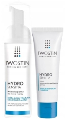 IWOSTIN Hydro Zestaw Pianka micelarna 165ml + Krem nawilżający 50ml