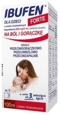 Ibufen Forte dla dzieci smak truskawkowy zawiesina 100 ml