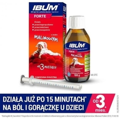 Ibum Forte 200mg/5ml syrop malinowy 100 g