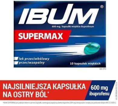 Ibum Supermax 600 mg 10 kapsułek