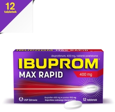 Ibuprom MAX Rapid 400mg 12 tabletek