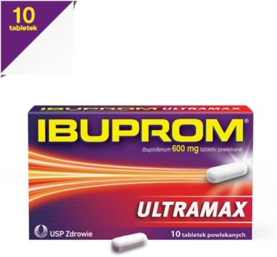 Ibuprom Ultramax 600 mg 10 tabletek