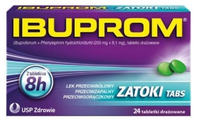 Ibuprom Zatoki Tabs 24 tabletki