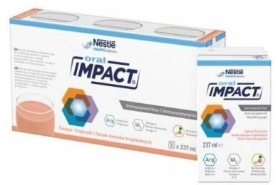 Impact Oral smak owoców tropikalnych płyn 3 sztuki po 237 ml