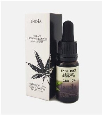 India Ekstrakt z konopi siewnej CBD 10% 10 ml