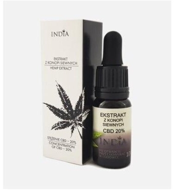 India Ekstrakt z konopi siewnej CBD 20% 10 ml