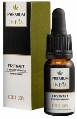 India ekstrakt z konopi siewnych CBD 30% z olejem kokosowym 10 ml