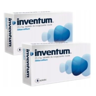 Inventum 4 tabletki do rozgryzania i żucia 25 mg Wielopak x2