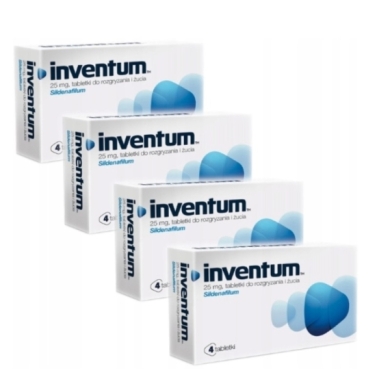 Inventum 4 tabletki do rozgryzania i żucia 25 mg Wielopak x4