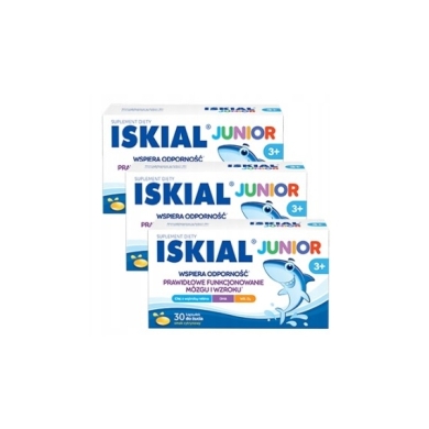 Iskial Junior 30 kapsułek do żucia Wielopak x3