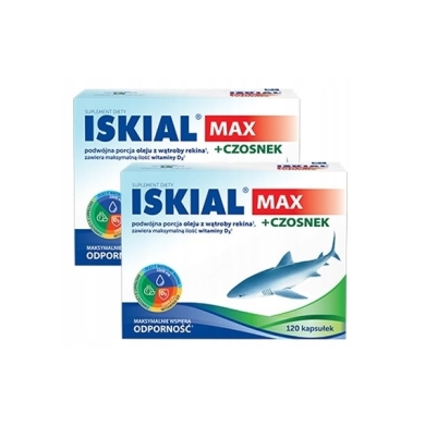 Iskial Max + Czosnek 120 kapsułek Wielopak x2