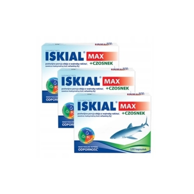 Iskial Max + Czosnek 120 kapsułek Wielopak x3