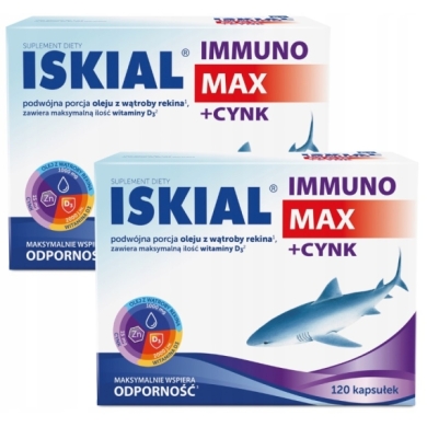 Iskial immuno max + cynk 120 kapsułek Wielopak x2