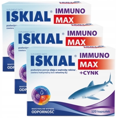 Iskial immuno max + cynk 120 kapsułek Wielopak x3