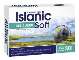 Islanic Soft bez cukru o smaku czarnej porzeczki 30 pastylek