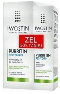 Iwostin Purritin Zestaw Krem do twarzy 40ml+ żel do mycia twarzy 150ml