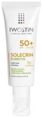 Iwostin Solecrin Purritin lekki fluid matujący SPF 50+ dla cery tłustej 40 ml