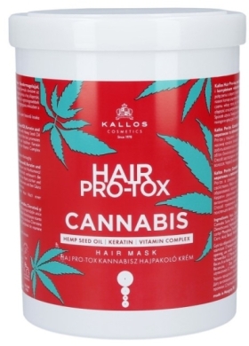 KALLOS HAIR PRO-TOX CANNABIS Maska do włosów z olejem z nasion konopi 1000 ml
