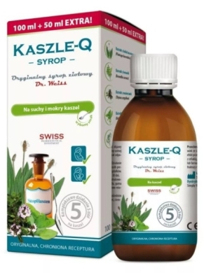 KASZLE-Q Syrop na kaszel suchy i mokry 150 ml