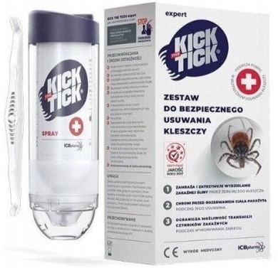 KICK THE TICK EXPERT zestaw do bezpiecznego usuwania kleszczy 9 ml