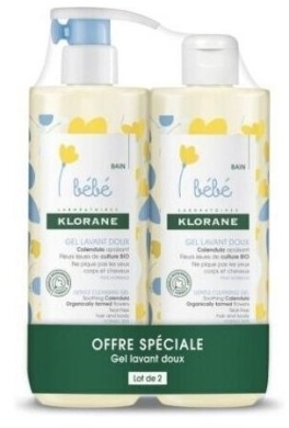 KLORANE BEBE Delikatny Żel Duo 500 + 500ml