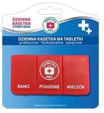 Kasetka na tabletki dzienna ABC 3 pory dnia