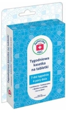 Kasetka na tabletki tygodniowa ABC 7 dni, 4 pory dnia