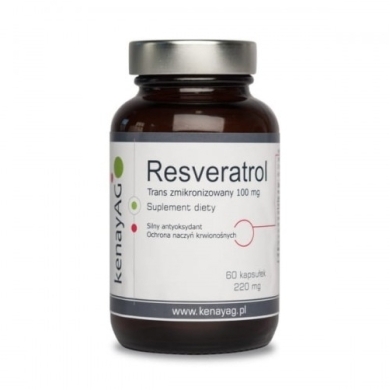 Kenay Resveratrol trans zmikronizowany 100 mg 60 kapsułek