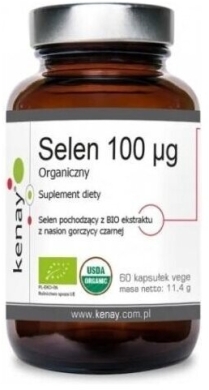 Kenay Selen 100 mcg organiczny 60 kapsułek
